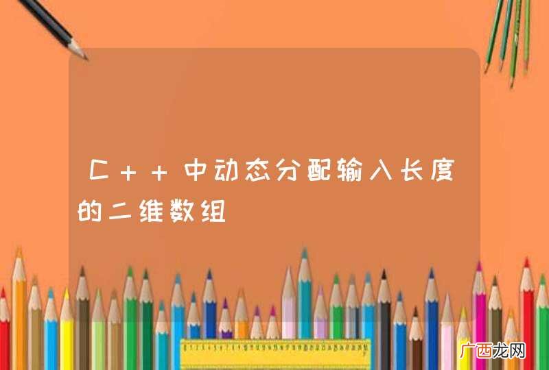 C++中动态分配输入长度的二维数组