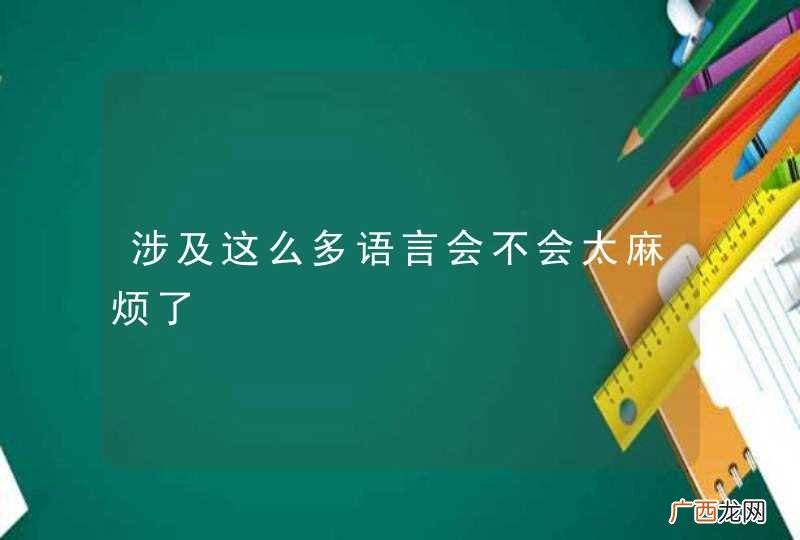 涉及这么多语言会不会太麻烦了
