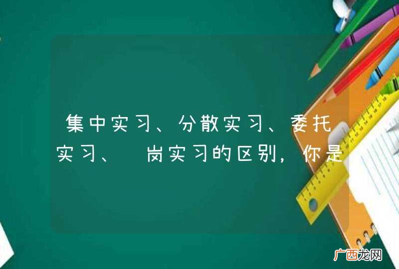集中实习、分散实习、委托实习、顶岗实习的区别，你是什么实习？