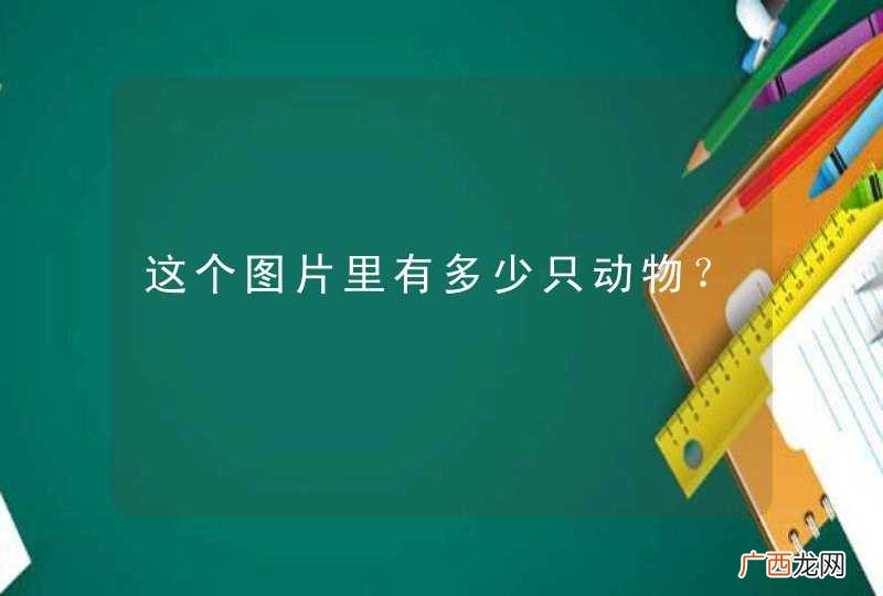 这个图片里有多少只动物？