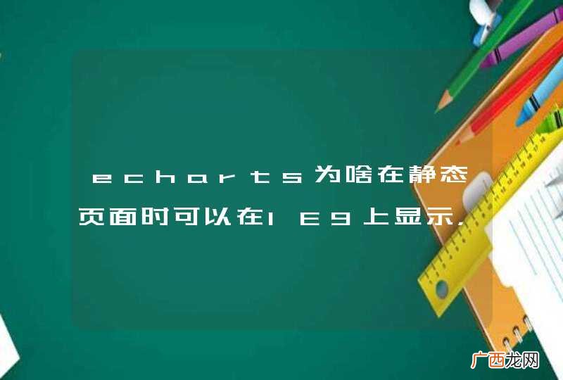 echarts为啥在静态页面时可以在IE9上显示，但放在项目的JSP页面时在IE9的兼容模式不显示？