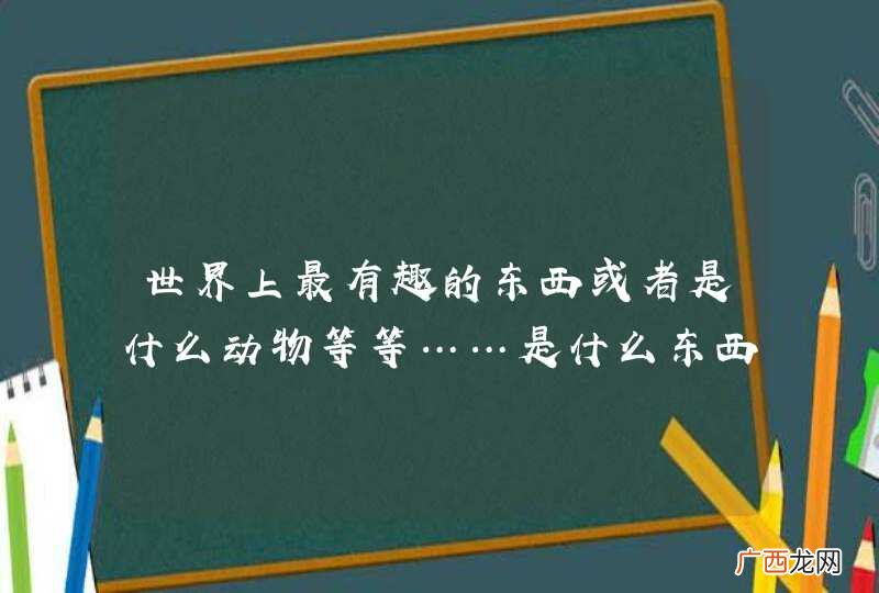世界上最有趣的东西或者是什么动物等等……是什么东西啊?有的速度回答