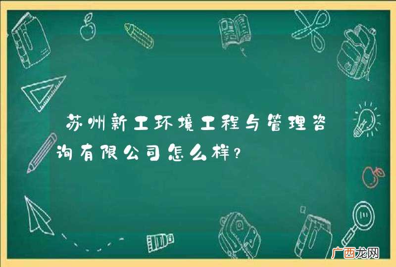 苏州新工环境工程与管理咨询有限公司怎么样？