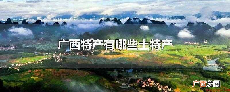 广西特产有哪些土特产