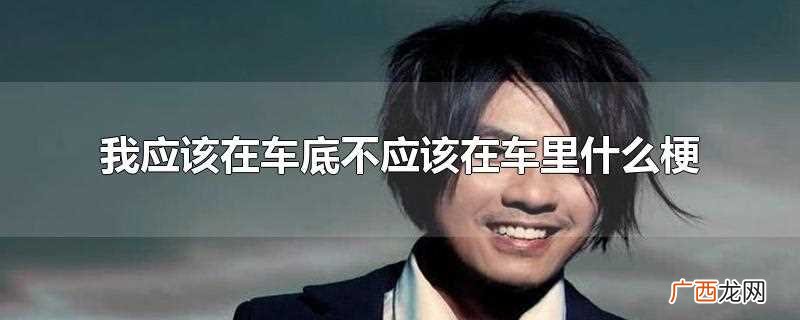 我应该在车底而不是在车里什么梗 我应该在车底不应该在车里什么梗