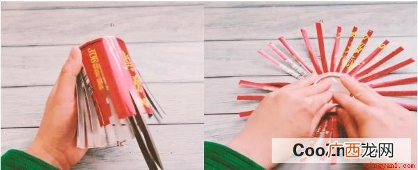 易拉罐来做太阳花时钟的小手工 简单又漂亮的小学生手工
