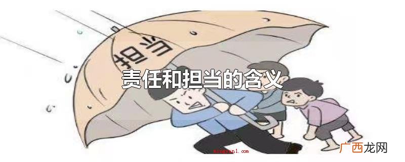 责任和担当的含义
