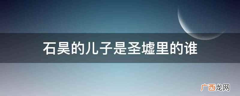 石昊的儿子是圣墟里的小石头 石昊的儿子是圣墟里的谁