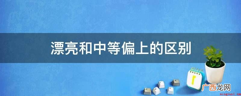 “中等偏上”与“好看”对比 漂亮和中等偏上的区别