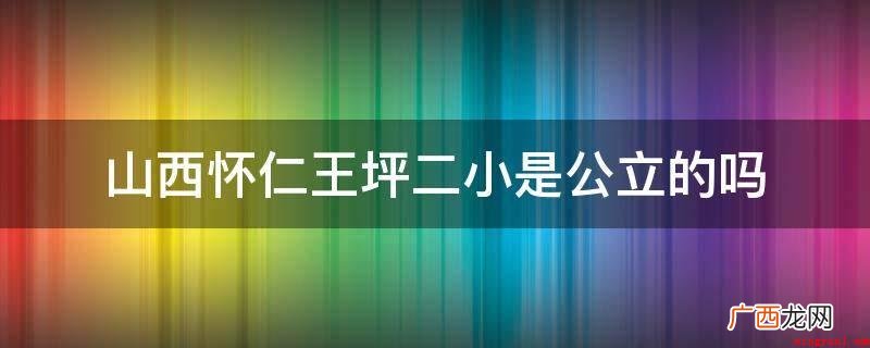山西怀仁王坪二小是公办的 山西怀仁王坪二小是公立的吗