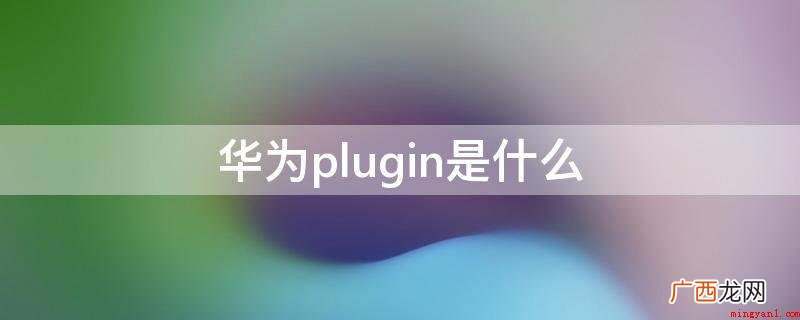华为plugin支持插件的原因 华为plugin是什么