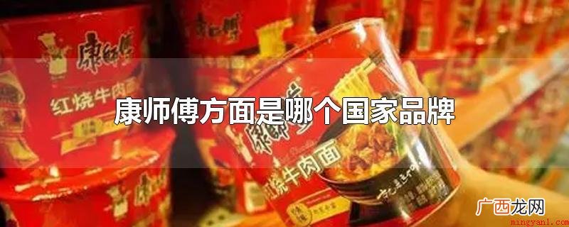 康师傅方便面是中国品牌 康师傅方面是哪个国家品牌
