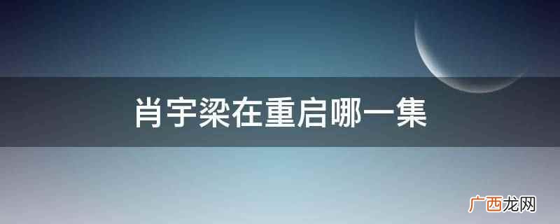 肖宇梁重启第20集出现 肖宇梁在重启哪一集