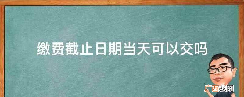 缴费截止日期当天可以交吗