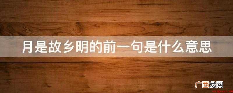 《月夜忆舍弟》:戍鼓断人行,边秋一雁声 月是故乡明的前一句