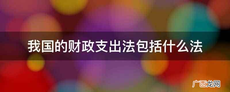财政支出与财政开支两个概念 我国的财政支出法包括什么法