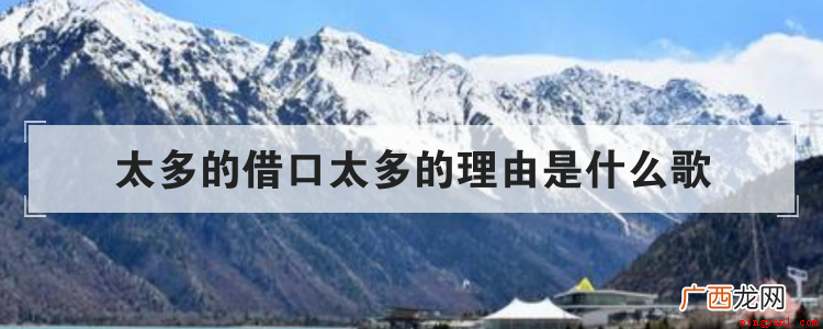 有“太多的借口太多”歌词的是什么歌呢? 太多的借口太多的理由是什么歌