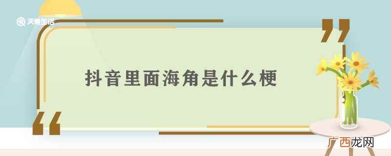希望你能陪我到海角到天涯抖音版 抖音里面海角是什么梗