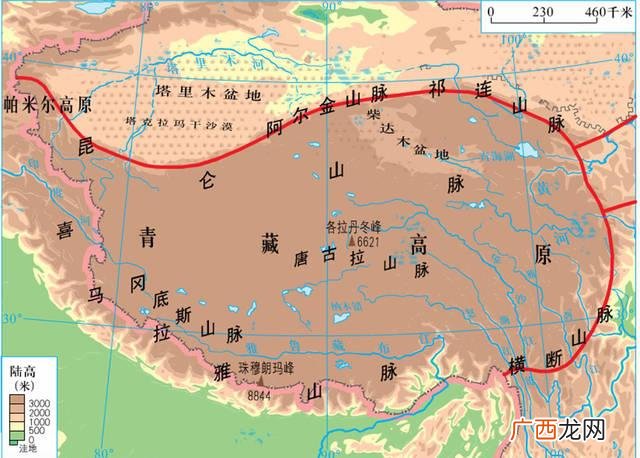 青藏高原六大区域的地理位置 青藏高原区域范围划分