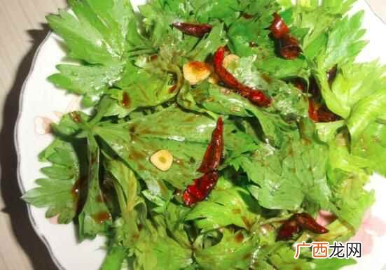 炝拌芹菜叶的做法