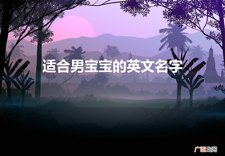 适合男宝宝的英文名字（适合男宝宝的英文名字好记)