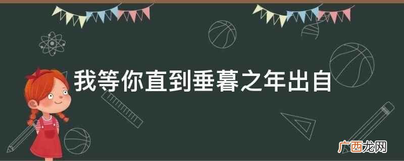 我等你直到垂暮之年出自王家卫的电影