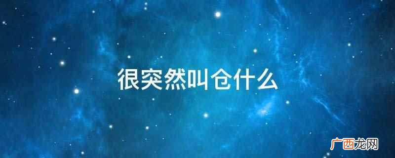 很突然叫仓什么