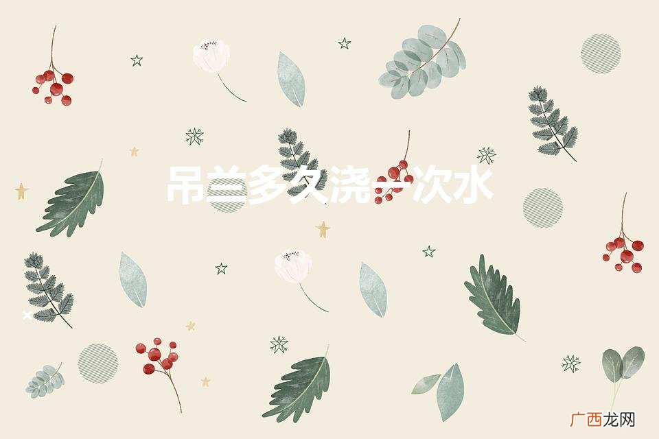 吊兰几天浇一次水比较好 吊兰多久浇一次水