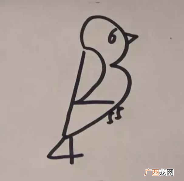 小鸟怎么画