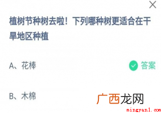花棒和木棉哪种树更适合在干旱地区种植