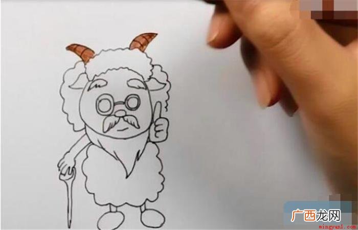 慢羊羊简笔画应该怎么画? 慢羊羊简笔画