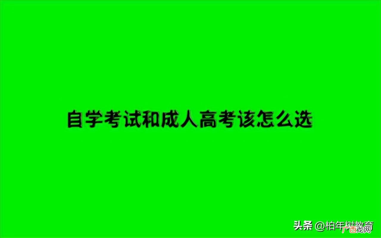 自考和成考有啥区别哪个含金量高 自考和成考有啥区别