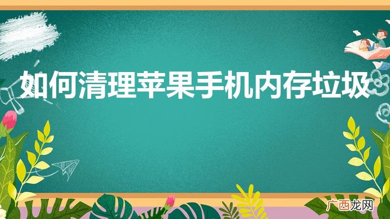苹果手机怎么清理内存垃圾清理 如何清理苹果手机内存垃圾