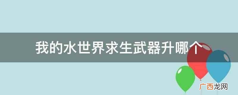 我的水世界求生武器升锤子 我的水世界求生武器升哪个