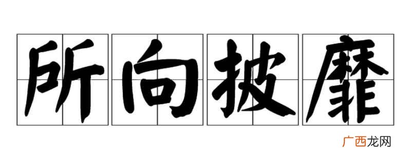 所向披靡什么意思