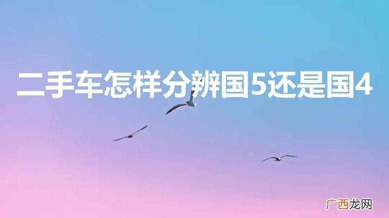 汽车国四和国五怎么分别 二手车怎样分辨国5还是国4