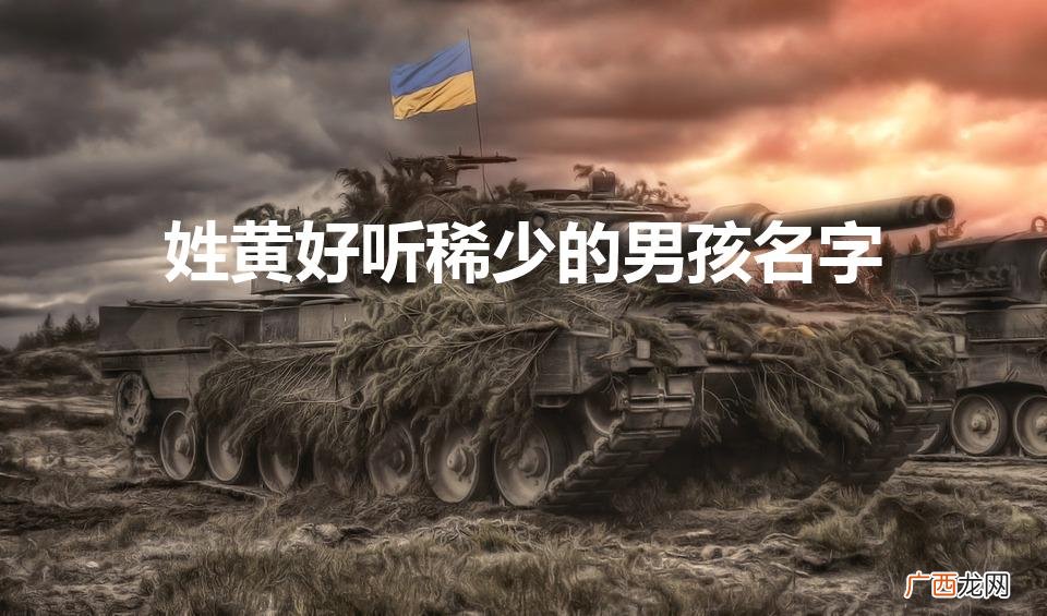 取名字大全免费查询 姓黄好听稀少的男孩名字