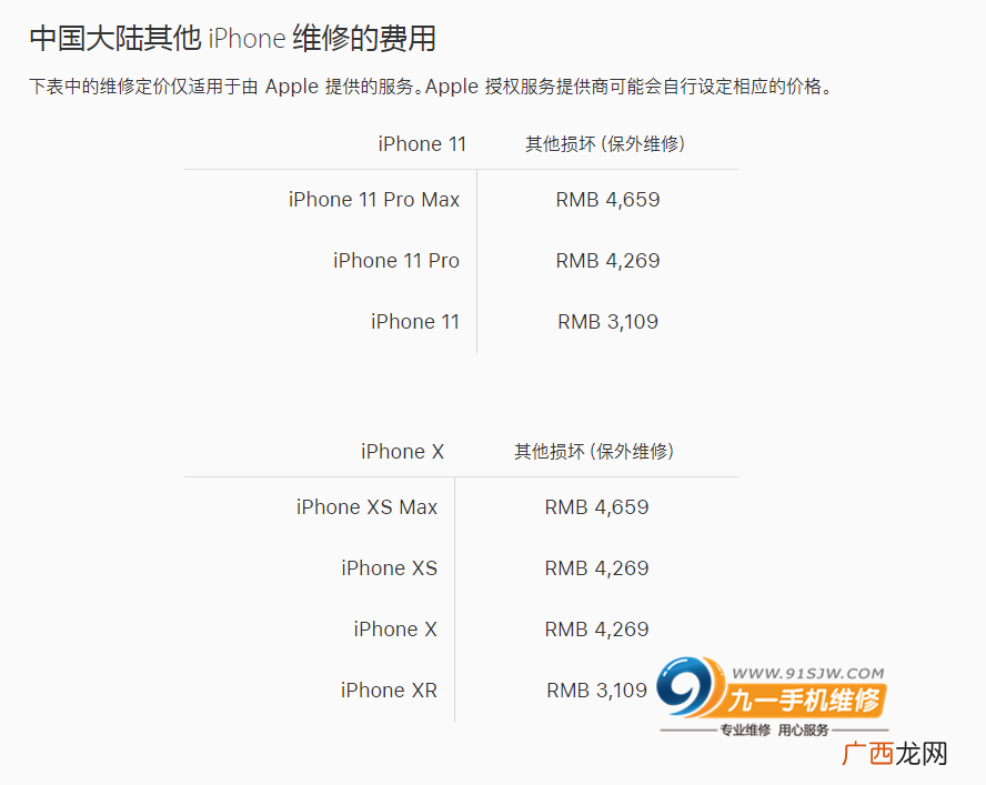 iPhone手机更换原装后盖费用 苹果x换后盖多少钱