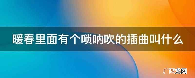 暖春里面有个唢呐吹的插曲叫《天空之城》 暖春里面有个唢呐吹的插曲叫什么
