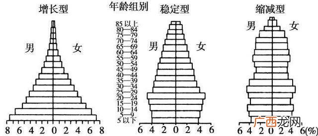 人口增长三模式及其老龄化 人口金字塔的三种类型及影响