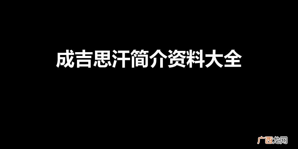 成吉思汗简介资料大全（成吉思汗简介资料大全100字)