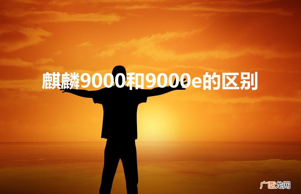 麒麟9000和9000e的区别