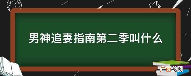 男神追妻指南第二季叫《萌师在上》 男神追妻指南第二季叫什么
