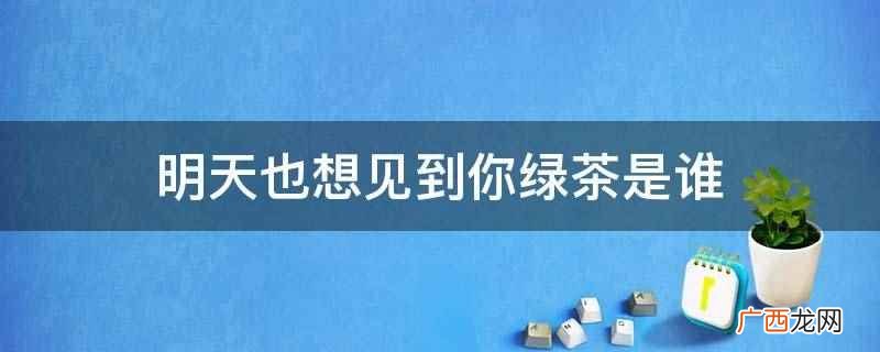 明天也想见到你 明天也想见到你绿茶是谁