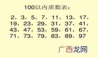 100以内质数的顺口溜 100以内质数表的口诀