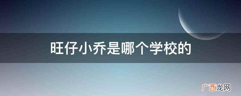 旺仔小乔,安徽合肥人,内地女歌手,泛指演唱歌曲及其他声乐作品 旺仔小乔是哪个学校的