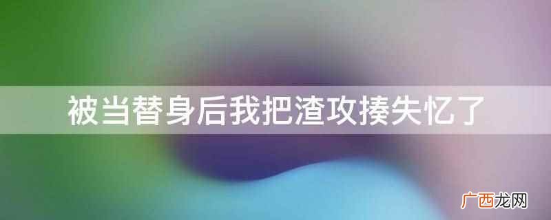 被当替身后我把渣攻揍失忆了