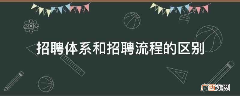 招聘体系和招聘流程的区别