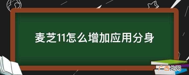 微信分身的选项有哪些 麦芝11怎么增加应用分身