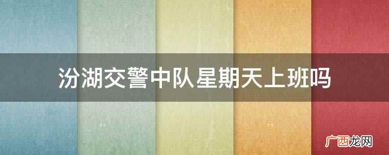 汾湖交警中队星期天不上班 汾湖交警中队星期天上班吗